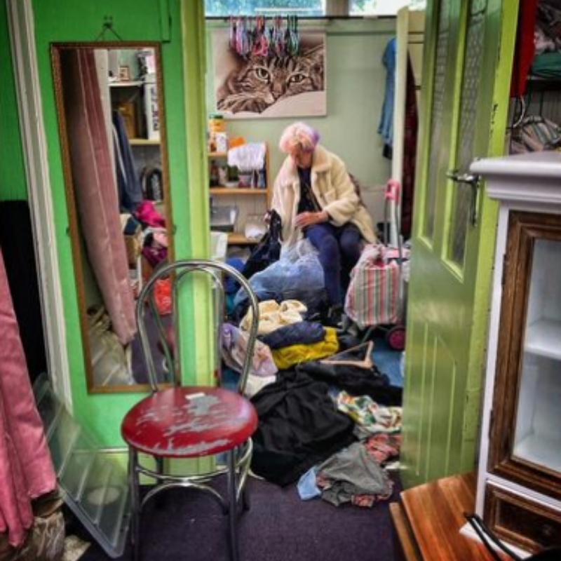 Person living in hoarded home Service user at Brew Club